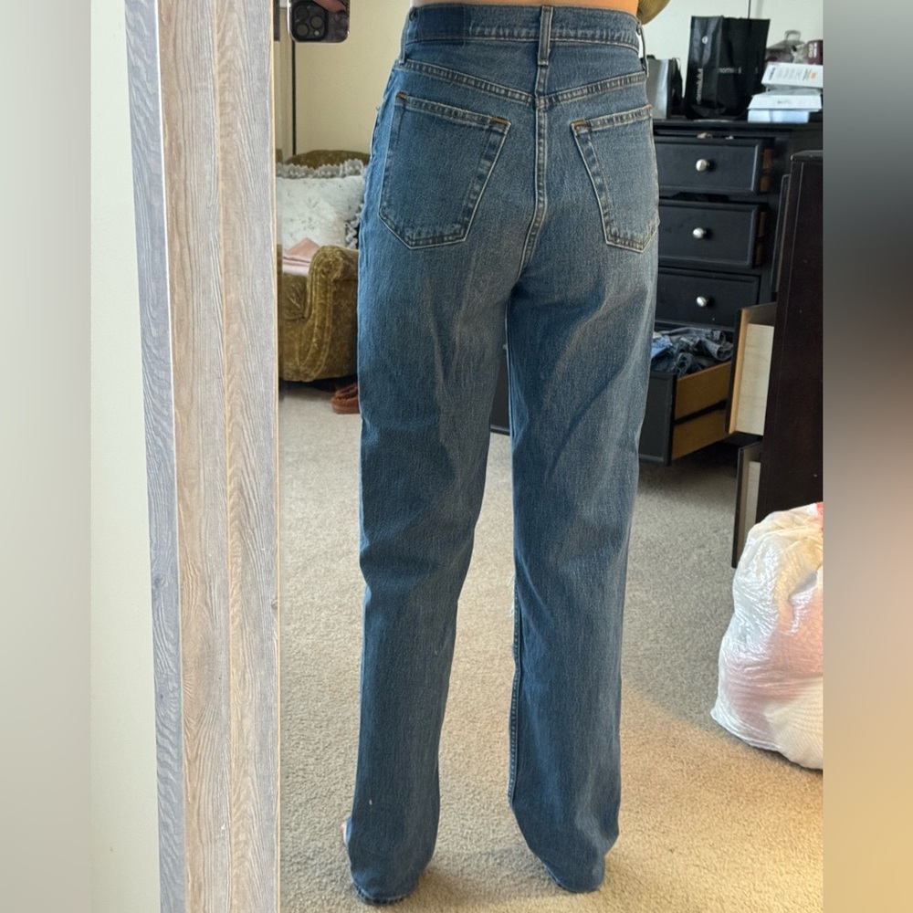 Abercrombie & Fitch Women's Straight Leg Blue Jeans